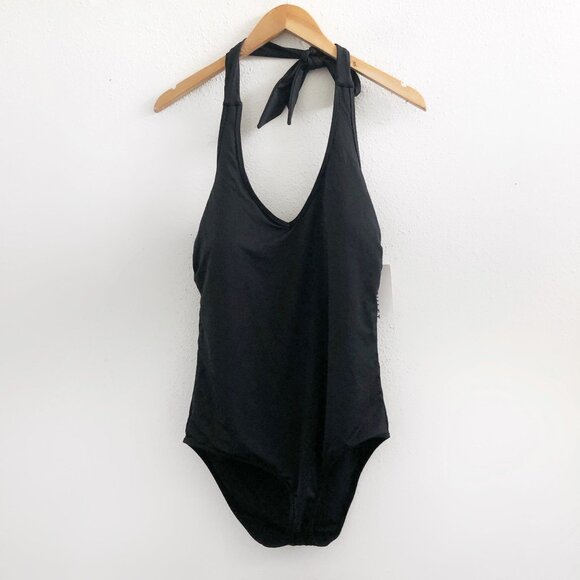 NWT ATHLETA Plunge Halter One Piece Swimsuit Size Medium - Picture 2 of 10